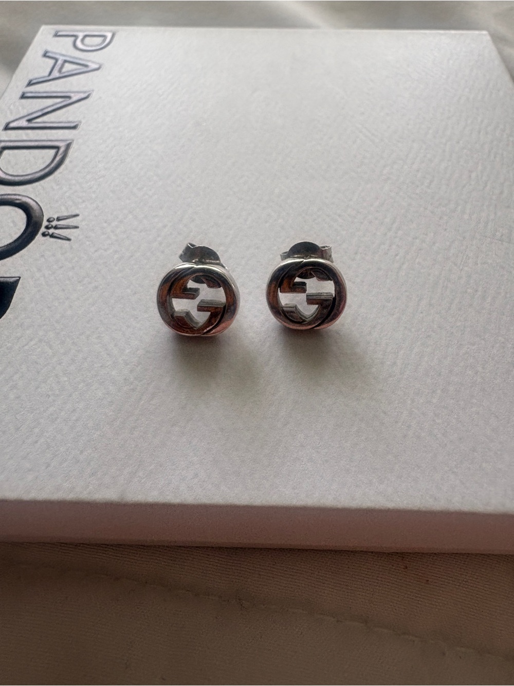 Gucci Silver Double-G Cuff Link Studs